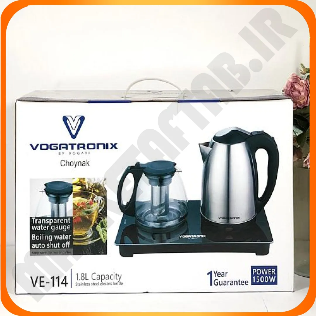 چای ساز صفحه شیشه ای 1/8 لیتر پیرکس VE114 ووگاتی