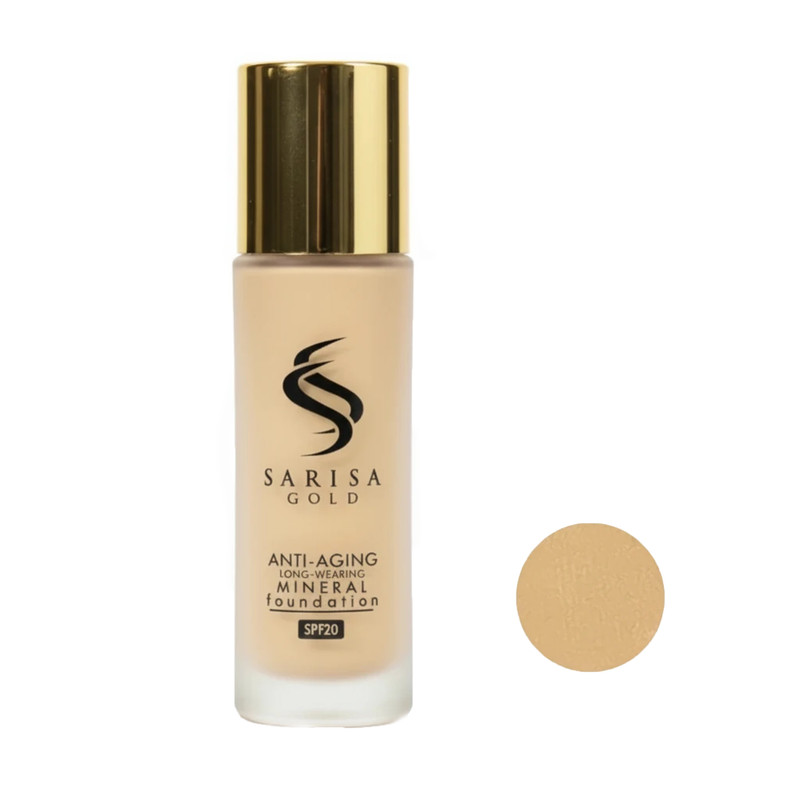 کرم پودر مایع SPF 20 ساریسا گلد مدل SS شماره 41 مناسب برای انواع پوست حجم 35 میلی لیتر