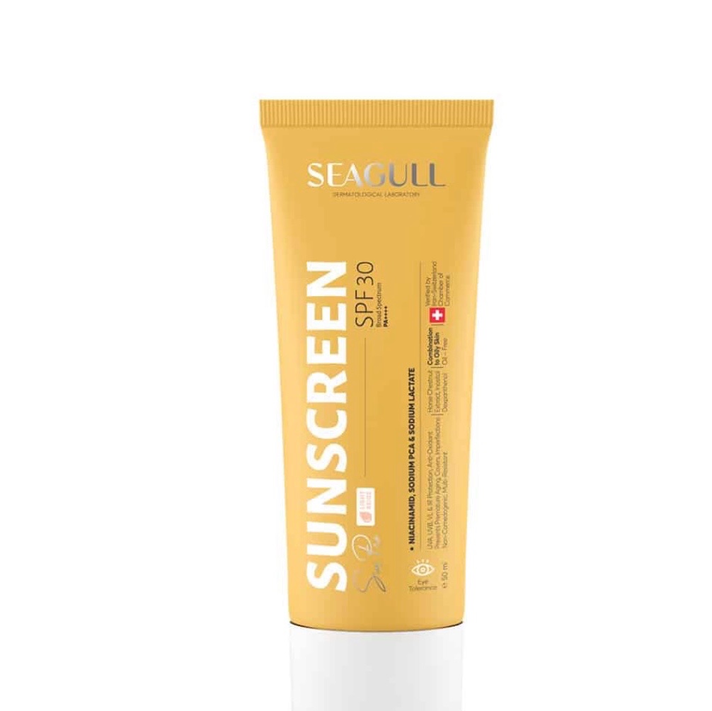 کرم ضد آفتاب رنگی SPF30 فاقد چربی سی گل 50 میل