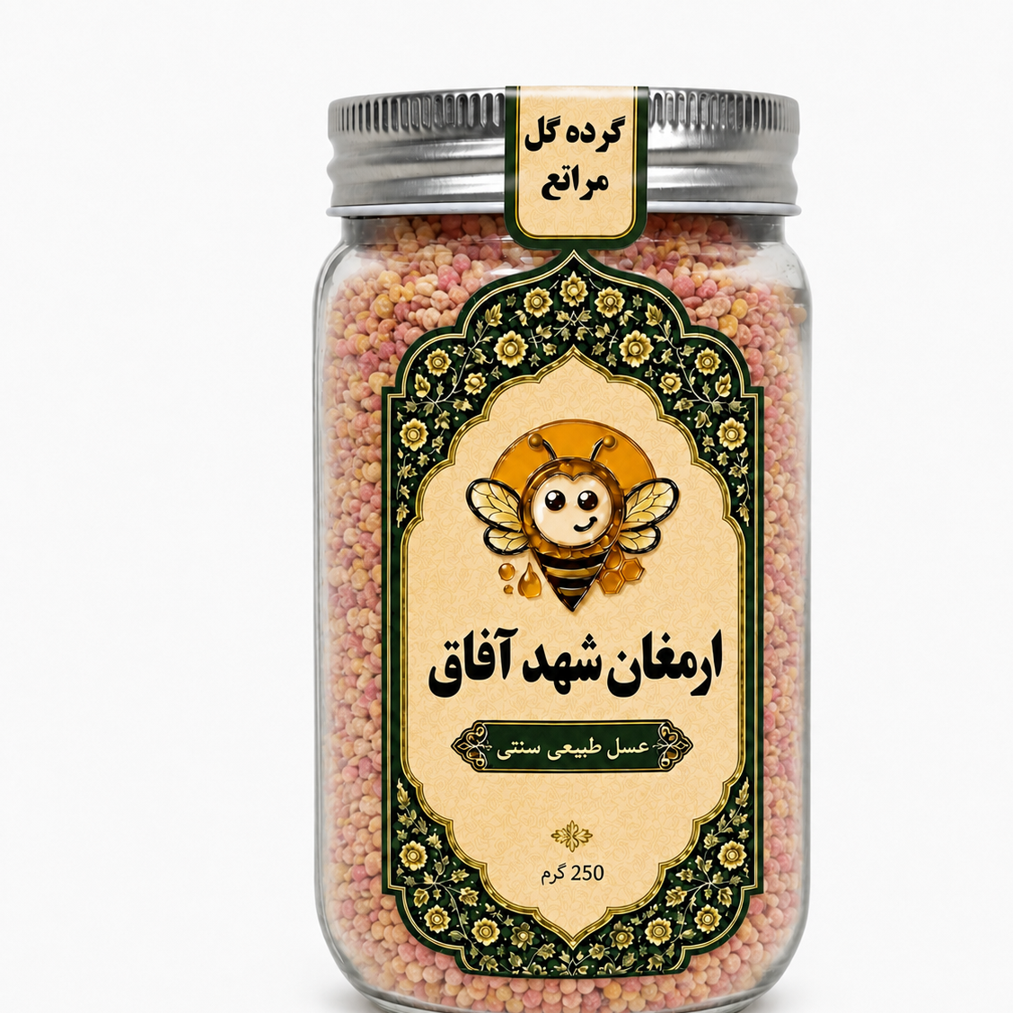 گرده گل صورتی خالص مراتع کوهستانی 250 گرمی خالص