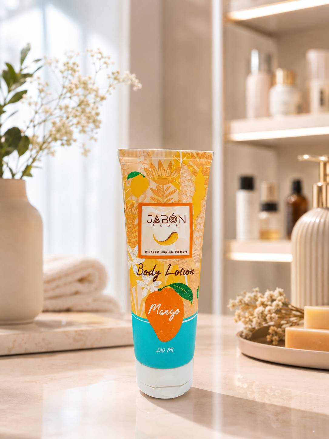 لوسیون بدن ژبن پلاس مدل mango حجم 250 میلی لیتر