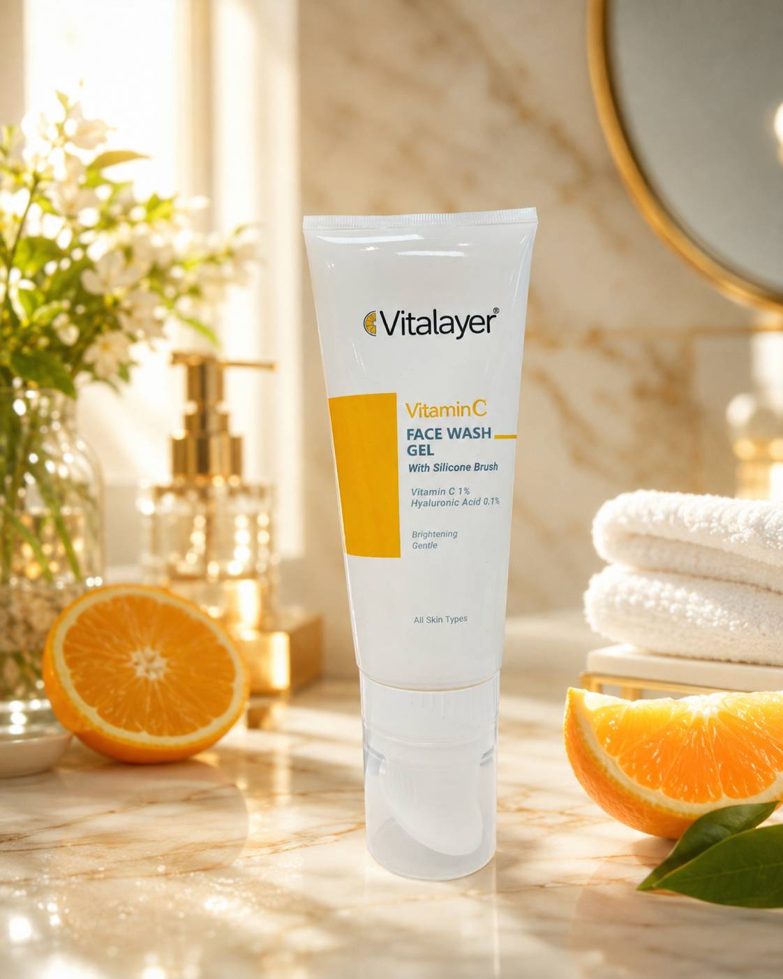 ژل شست و شوی و صورت ویتالیر مدل Vitamin C حجم 200 میلی لیتر