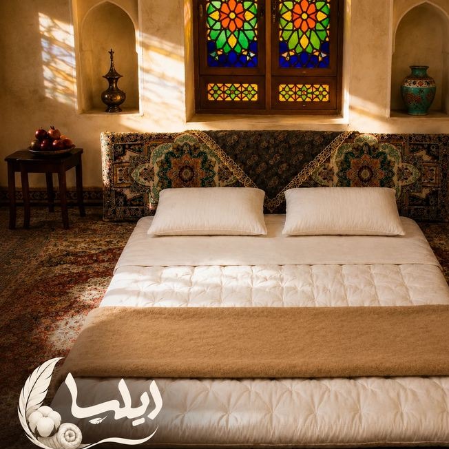 تشک پشمی زمینی دوخت سنتی دو نفره لایت(160*200)
