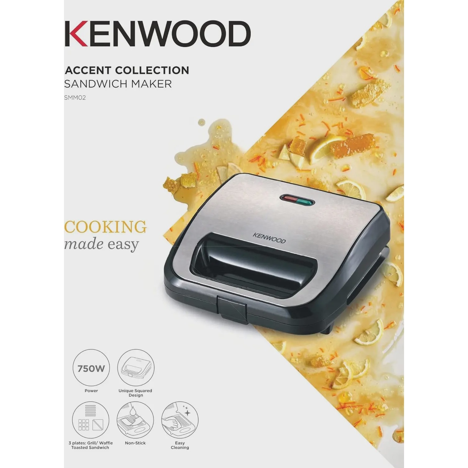 ساندویچساز سهکاره کنوود مدل Kenwood SMM02.000SI