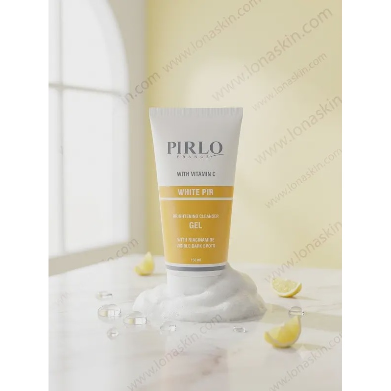ژل شستشوی صورت ویتامین سی پیرلو Pirlo Brighting Cleanser Gel 150Ml