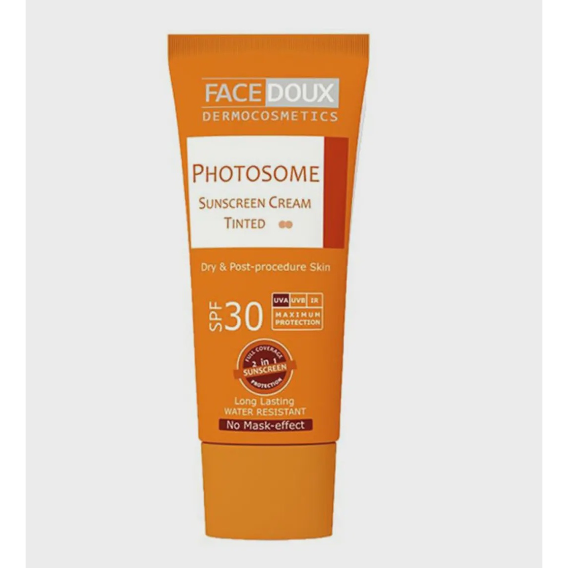 کرم ضد آفتاب رنگی فوتوزوم SPF 30 (بژ روشن 02) فیس دوکس Photosome Sunscreen Cream Tinted SPF30 Face Doux