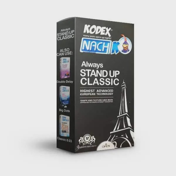 کاندوم کدکس 12 عددی استند آپ کلاسیک STAND UP Condom Nach Kodex