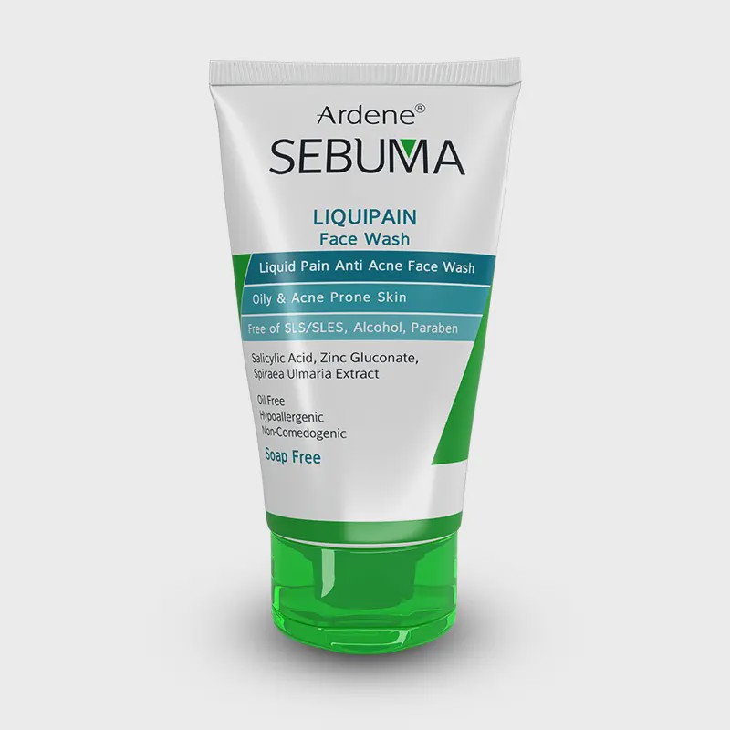 مایع شوینده غیر صابونی صورت پوست چرب آردن سبوما Liquid Pain Anti Acne Face Wash Ardene Sebuma