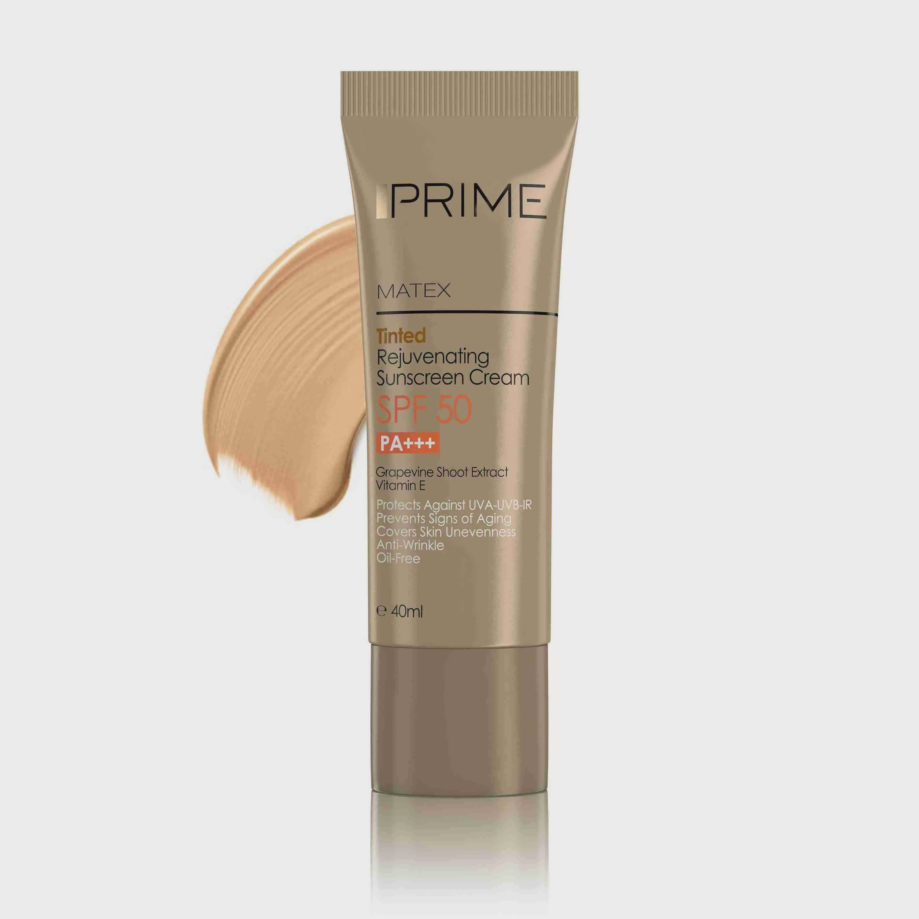 کرم ضد آفتاب جوان کننده SPF50 (رنگی) پرایم prime Rejuvenating Sunscreen Cream SPF50