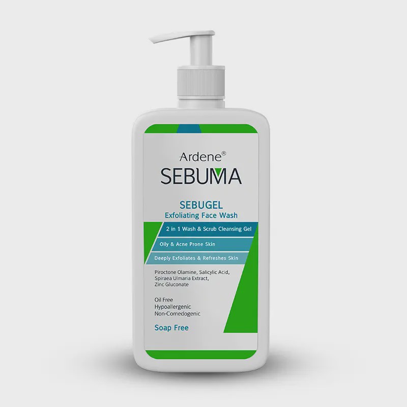ژل شوینده و ساینده صورت آردن سبوما Sebugel Exfoliating Face Wash Ardene Sebuma