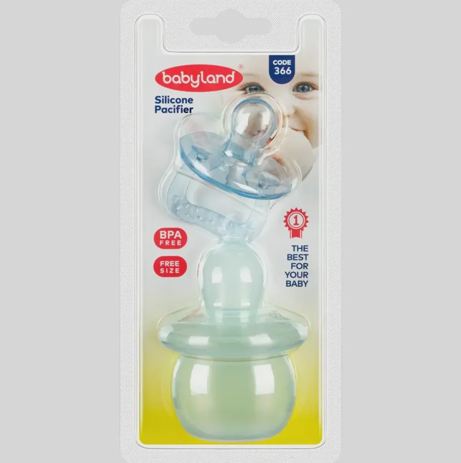 پستانک ارتودنسی همراه با قاب محافظ بی بی لند کد 366 Baby Land Pacifier With Protective Case Code 366