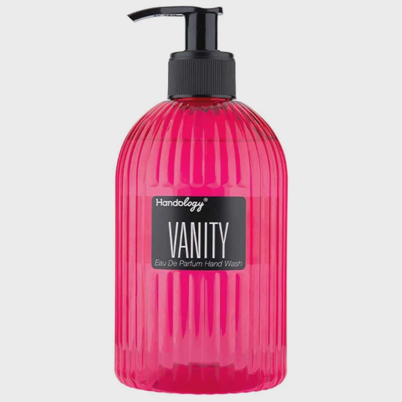 مایع دستشویی مدل پرفیوم ونیتی 470 و 1000میل هندولوژی Handology Hand Wash Perfume Vanity