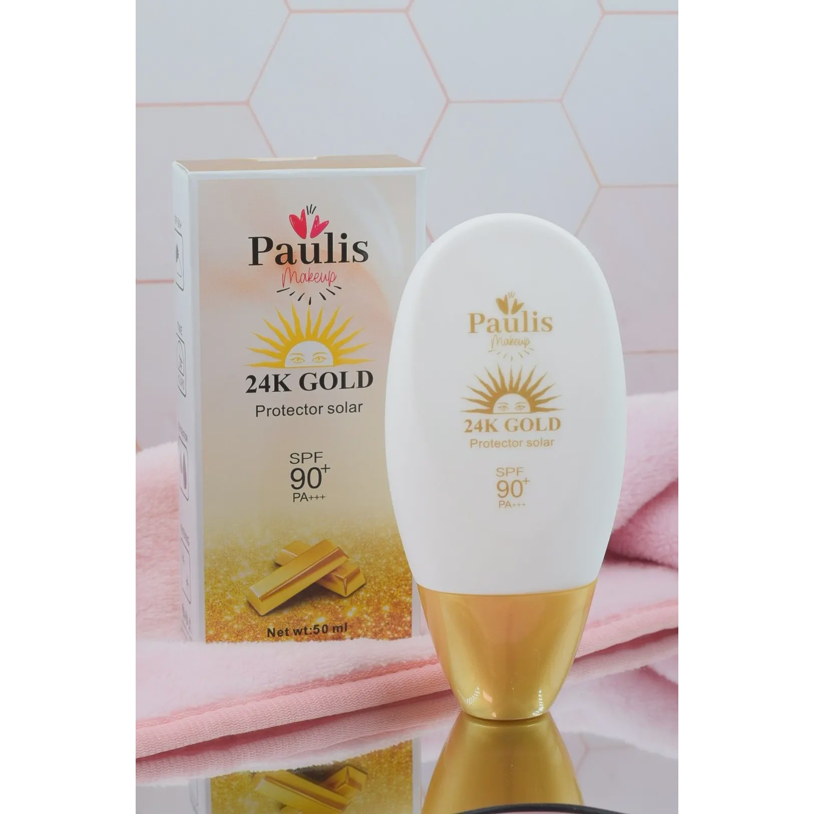 ضدآفتاب رنگی طلا 24k 90spf