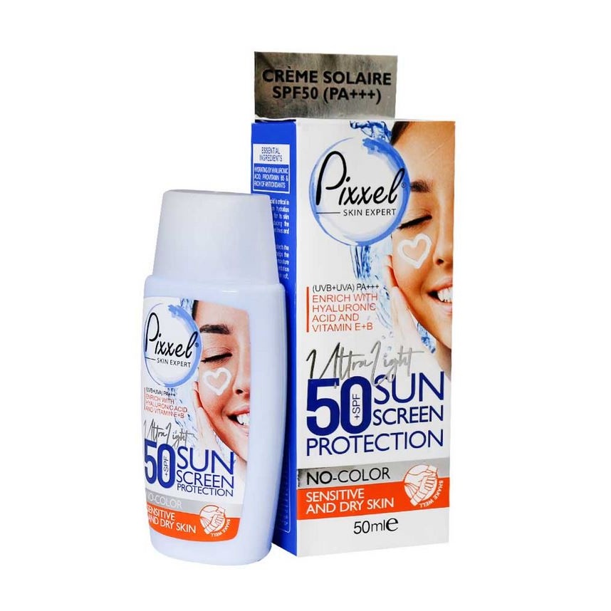 ضد آفتاب پیکسل با رنگ بژ طبیعی پوست خشک و حساس spf50