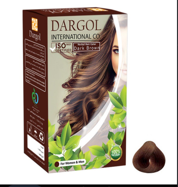 رنگ مو گیاهی دارگل قهوه ای تیره 120 میل