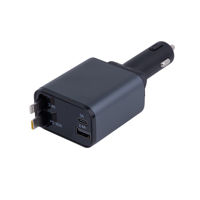 شارژر فندکی 30 وات دو پورت گرین لاین مدل GNRCC50WBK