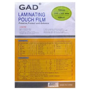 طلق پرس A4 براق 150 میکرون مدل GAD بسته 100 عددی