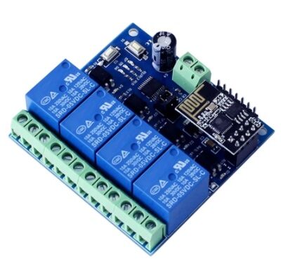 ماژول رله 4 کاناله 5 ولت با قابلیت کنترل WiFi ESP8266