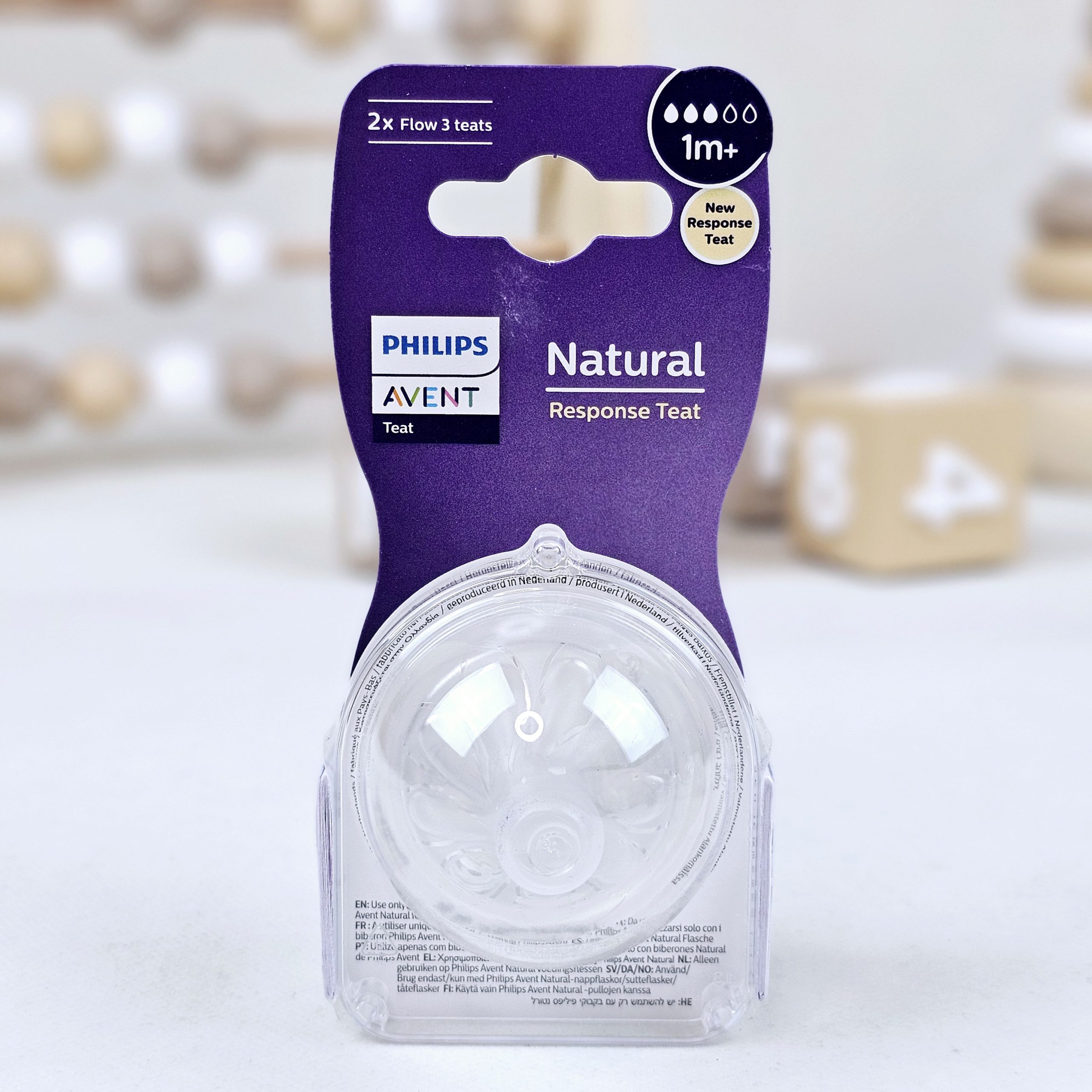 "سرشیشه فیلیپس اونت Natural Response سایز 1+ ماه 3 قطره (فروش تکی از پک دوعددی - اقتصادی و کاربردی)" AVENT