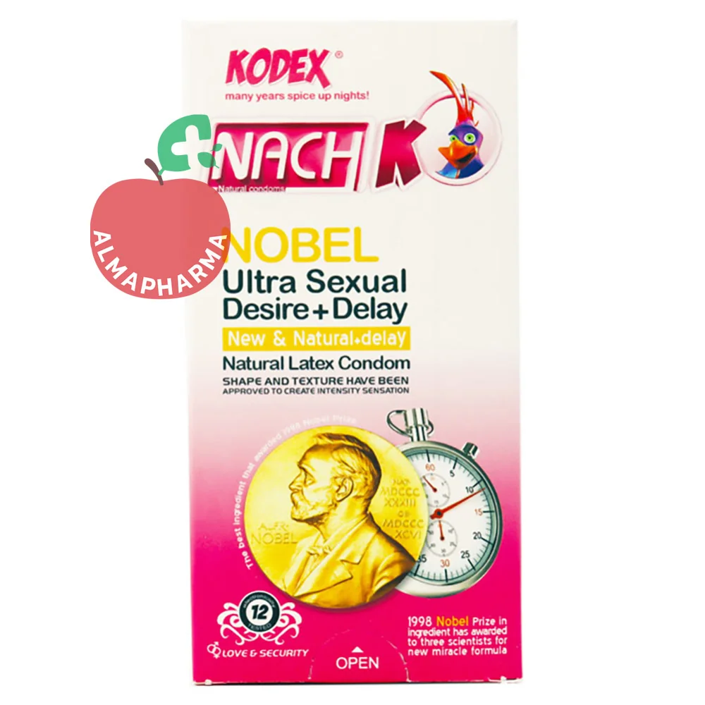 کاندوم کدکس مدل KODEX Nobel نوبل تحریک کننده بسته 12 تایی
