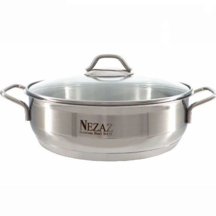 تابه تک نزاز NEZAZ استیل سایز 20 کف چدن کد 1020