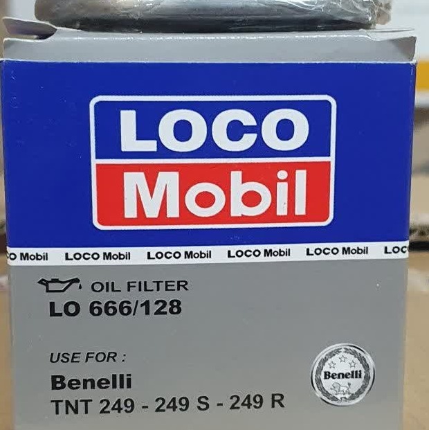فیلتر روغن موتور سیکلت لوکومبیل مدل LO 666/128 مناسب برای بنلی 249 سی سی 