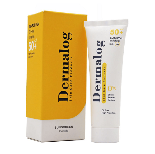 کرم ضد آفتاب بی رنگ 50 میل فاقد چربی spf50 درمالوگ
