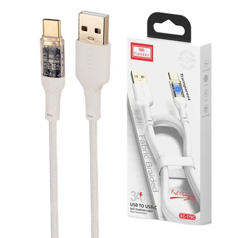 کابل تایپ سی فست شارژ 3 آمپر ارلدام EC-179C طول 1 متر