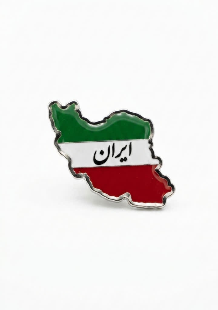 بج سینه طرح نقشه ایران با نوشته نام ایران