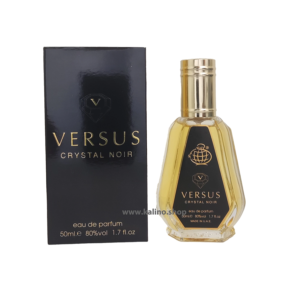 ادکلن زنانه ورساچه کریستال نویر فرگرانس ورد حجم 50 میل | Fragrance World Versace Crystal Noir