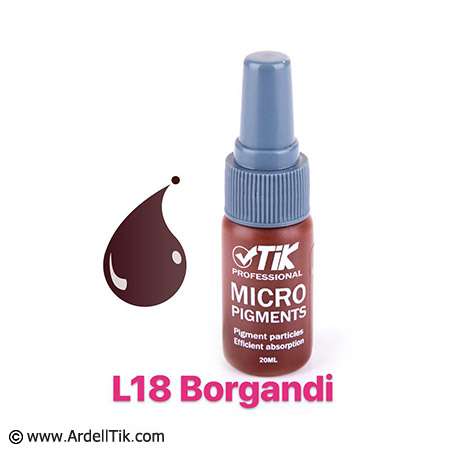ARDELL رنگ تاتو تیک - پایه آب - بورگاندی L18 اورجینال شرکت آردل