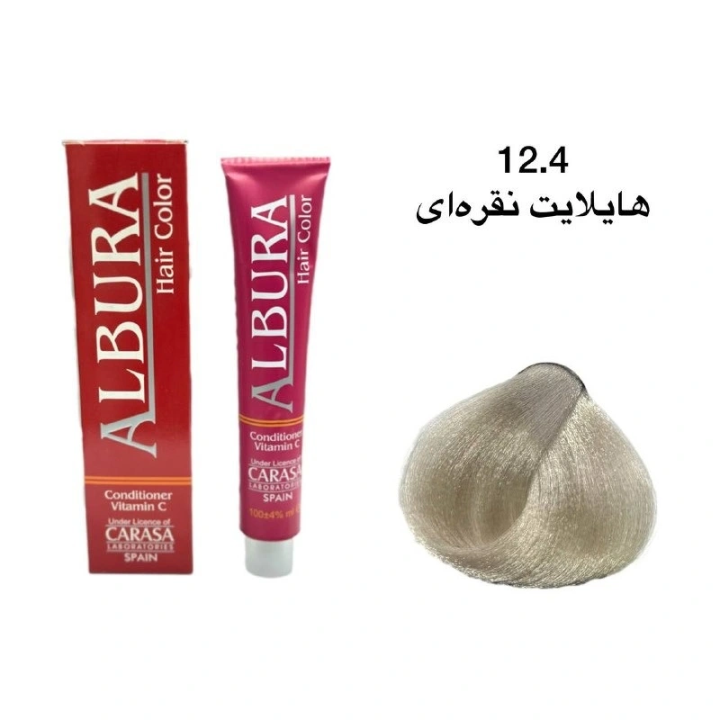 خرید و قیمت رنگ موی آلبورا شماره 12.4 هایلایت نقرهای