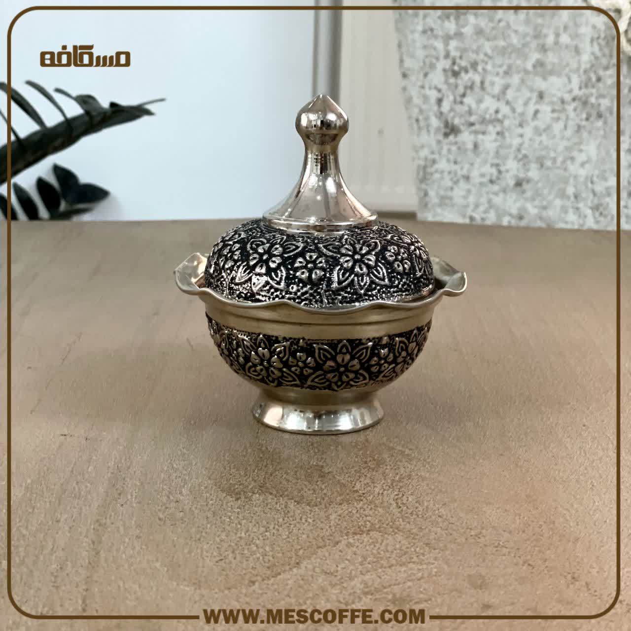 قندان مسی کروم شده لاله(کد1750)