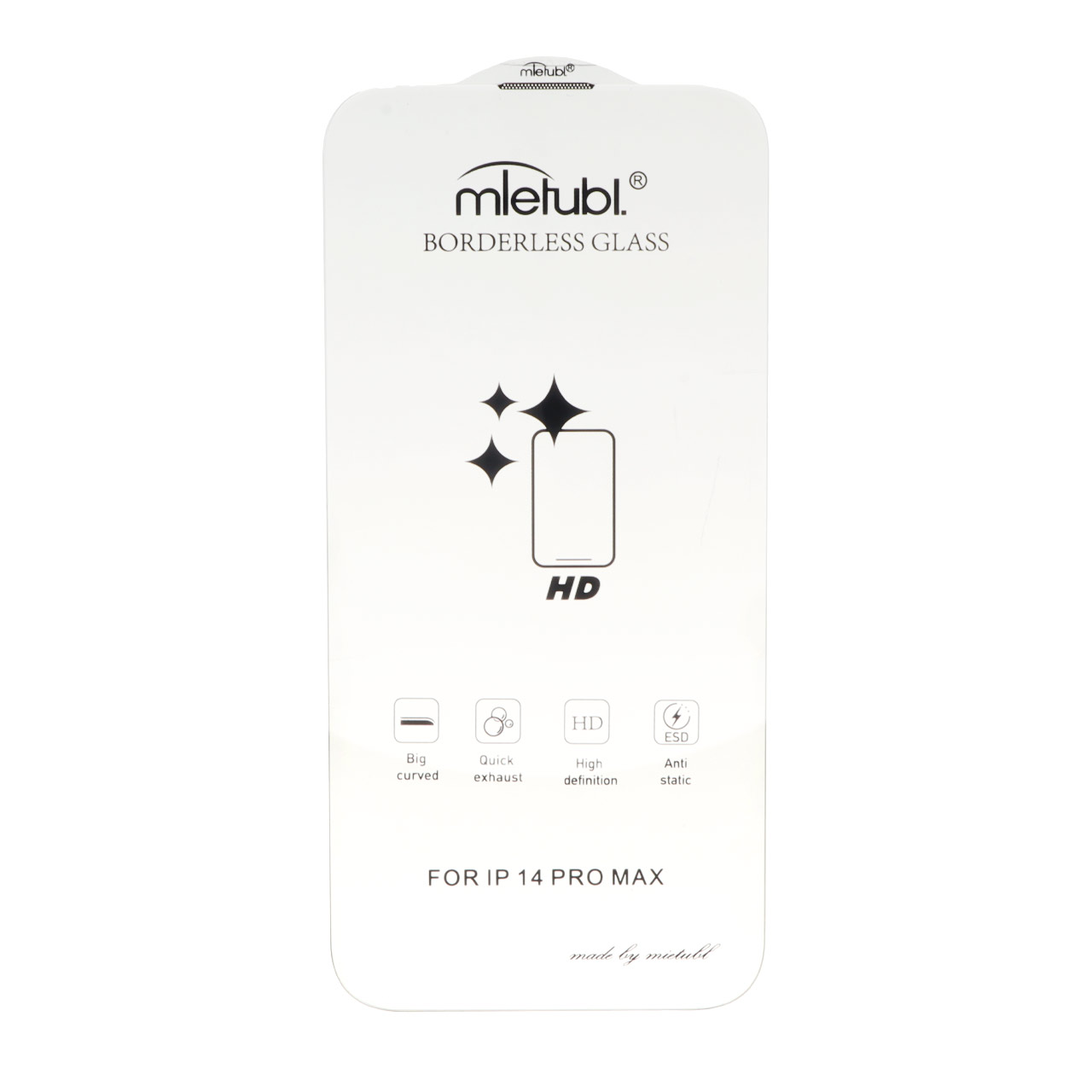 محافظ صفحه نمایش شیشه ای Mietubl ESD Anti Static بدون حاشیه Apple iPhone 14 Pro Max