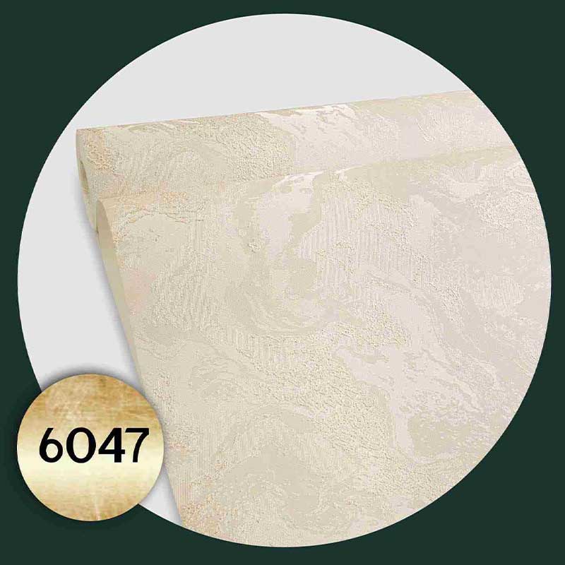 کاغذ دیواری طرح پتینه کرم طلایی کد 6047
