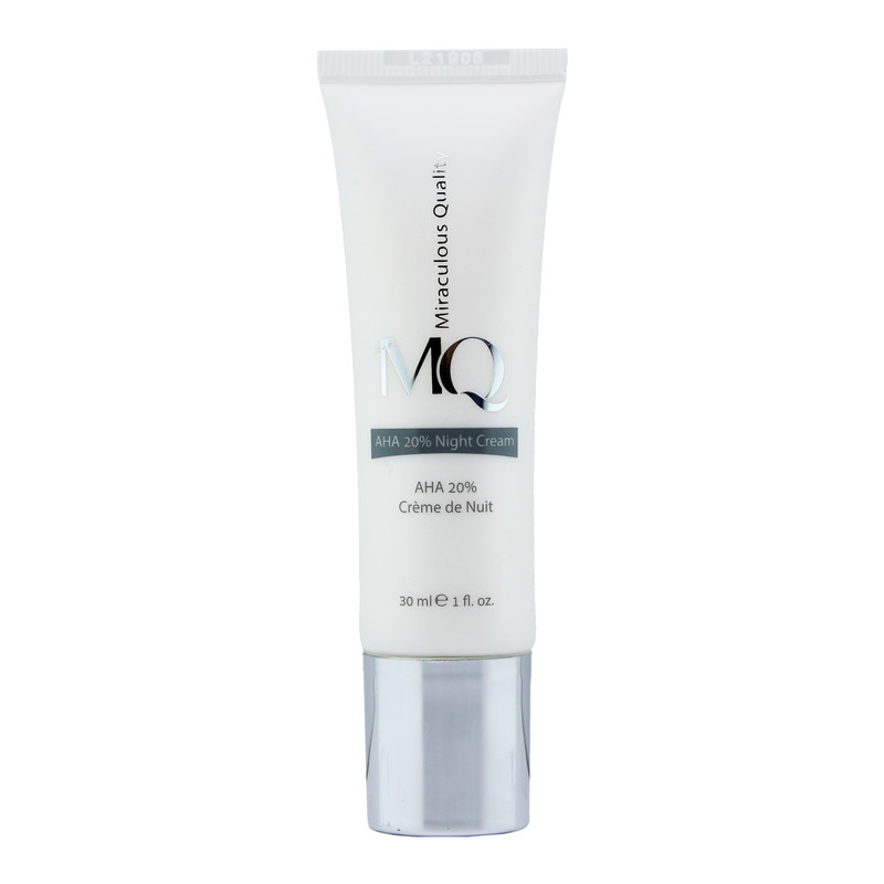 کرم لایه بردار ام کیو مدل AHA 20 NIGHT CREAM حجم 30 میلی لیتر