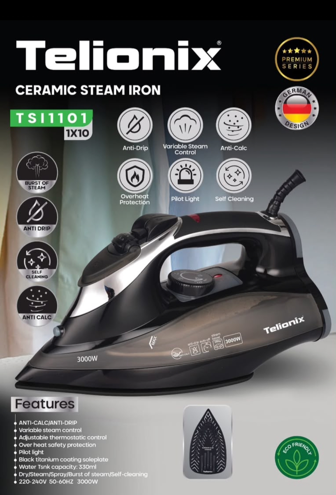 اتو بخار Telionix مدل TSI1101