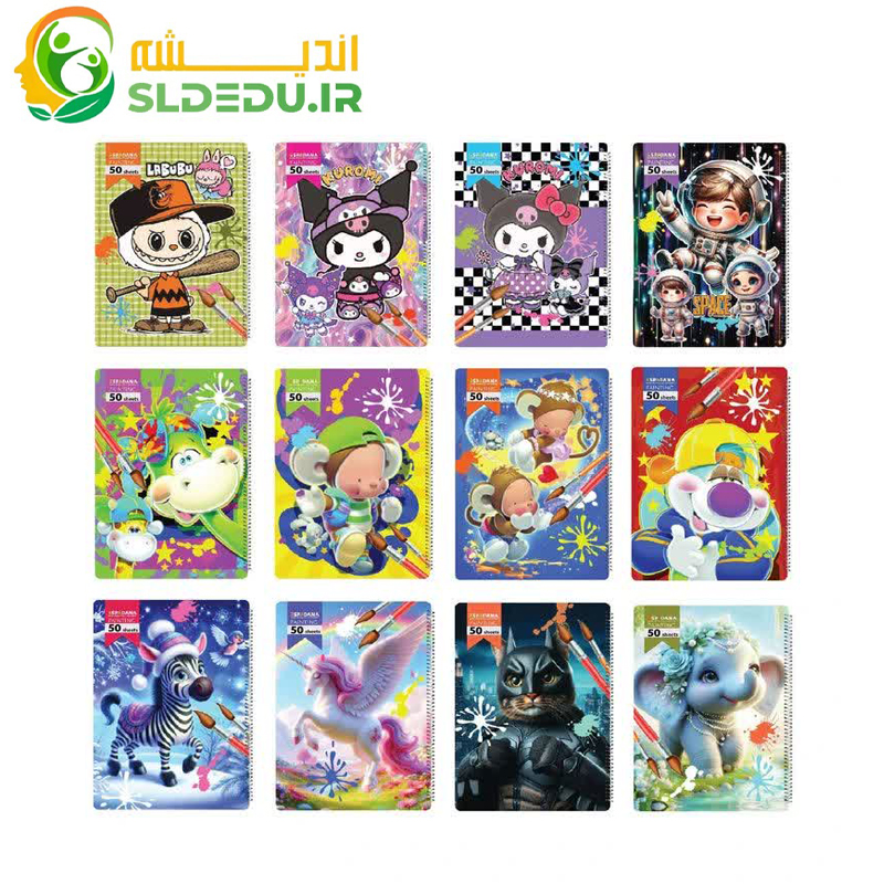 دفتر یک خط 80 طلقی کلاسیک طرح فوتبالی کد 824 - اسپادانا