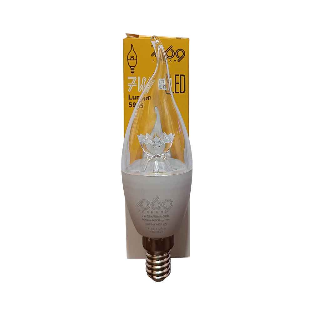لامپ اشکی 7SMD وات E14 شفاف مهتابی فرنام