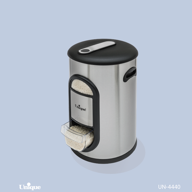 سطل برنج 10 کیلویی پیمانه دار استیل کد UN-4440