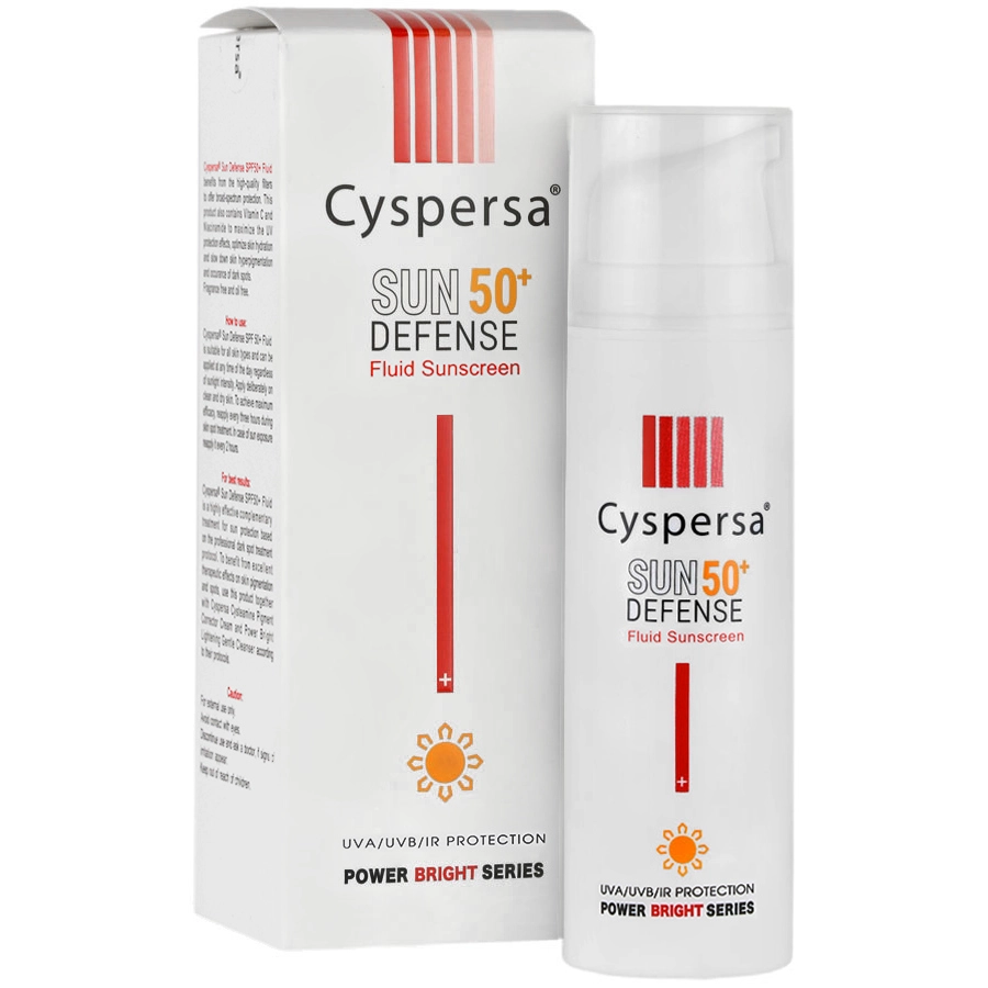 فلوئید ضد آفتاب ضد لک بی رنگ SPF50سیسپرسا 50 میلی لیتر