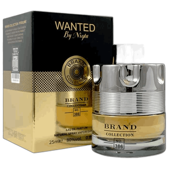 عطر برند کالکشن آزارو وانتد بای نایت Brand Collection azzaro Wanted by Night 386 | عطر جیبی 25 ml