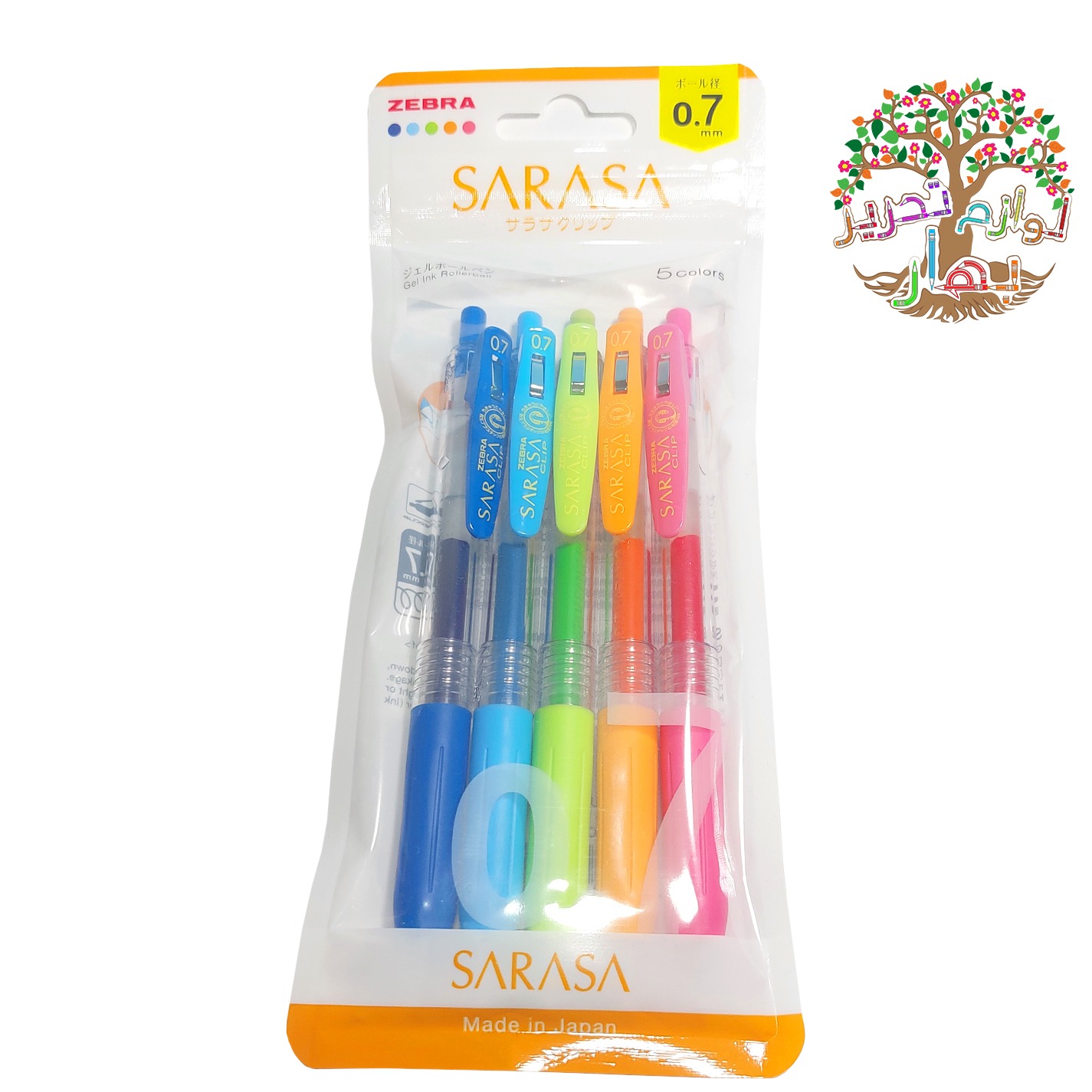 روان نویس 0.7 کیفی 5 رنگ ساراسا Sarasa