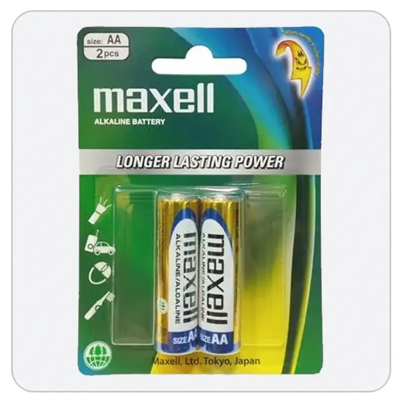 باتری قلمی AA آلکالاین Maxell بسته 2 عددی