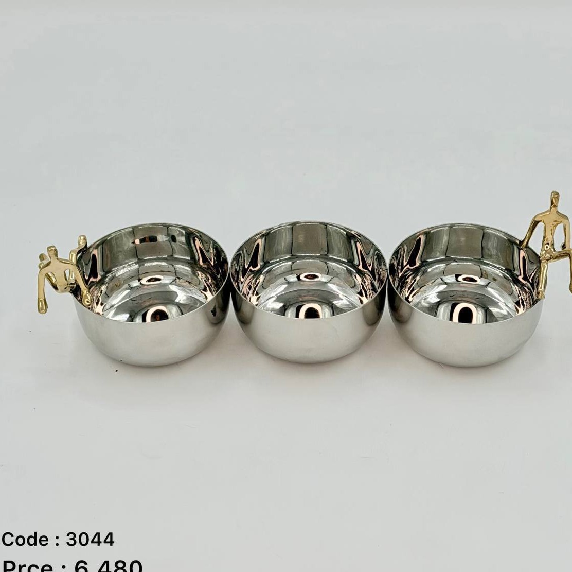 اردوخوری استیل برنج طرح ژستو کد 3044