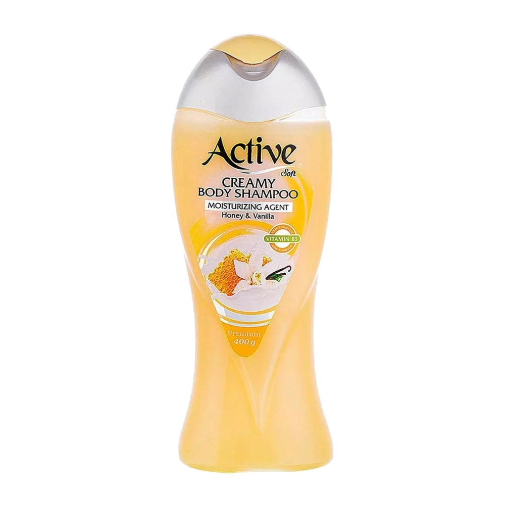 شامپو بدن کرمی اکتیو Active مدل Honey And Vanilla حاوی عصاره عسل و وانیل وزن 400 گرم مدل 1