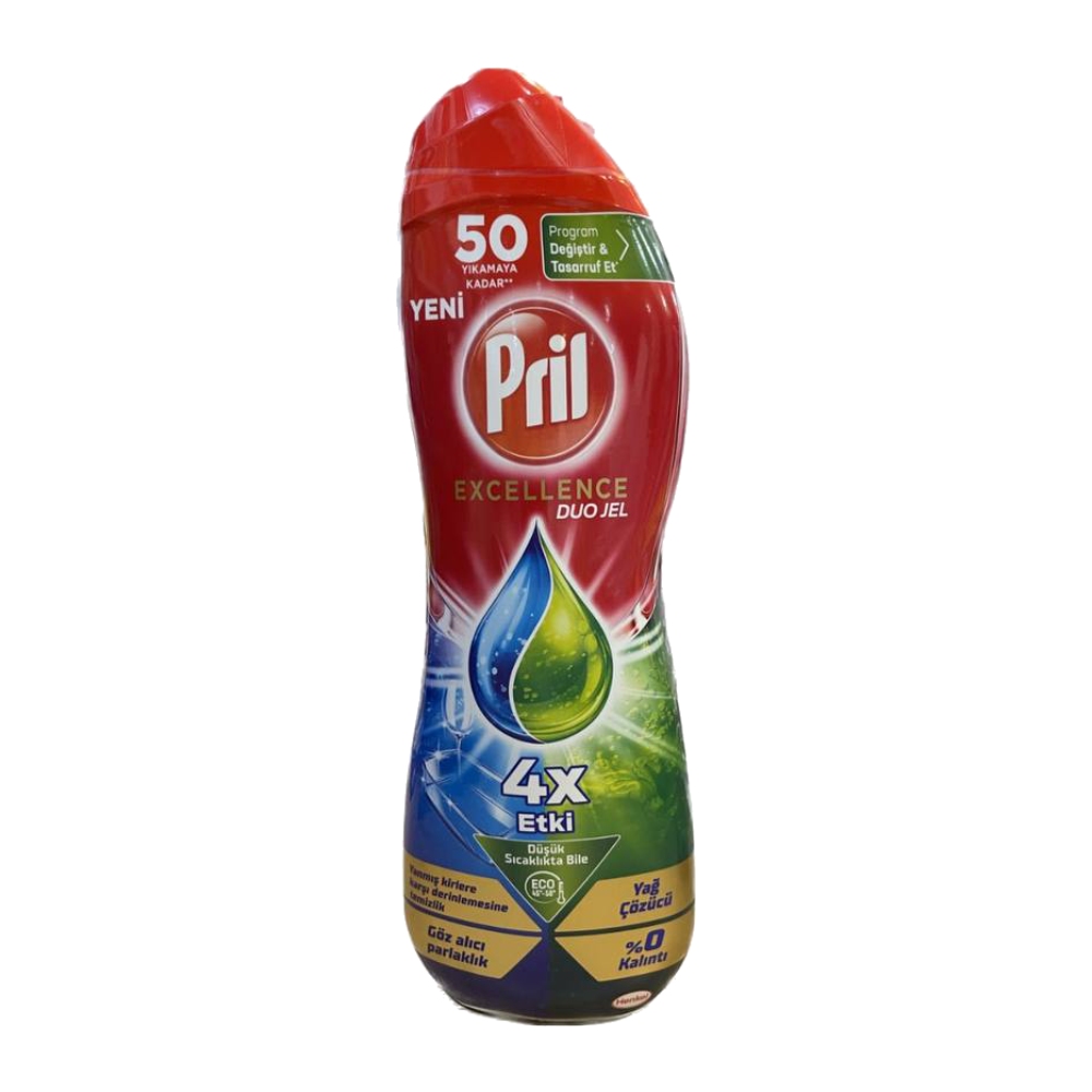 ژل ماشین ظرفشویی دوفاز پریل Pril مدل Exellence حجم 900 میل مدل 1