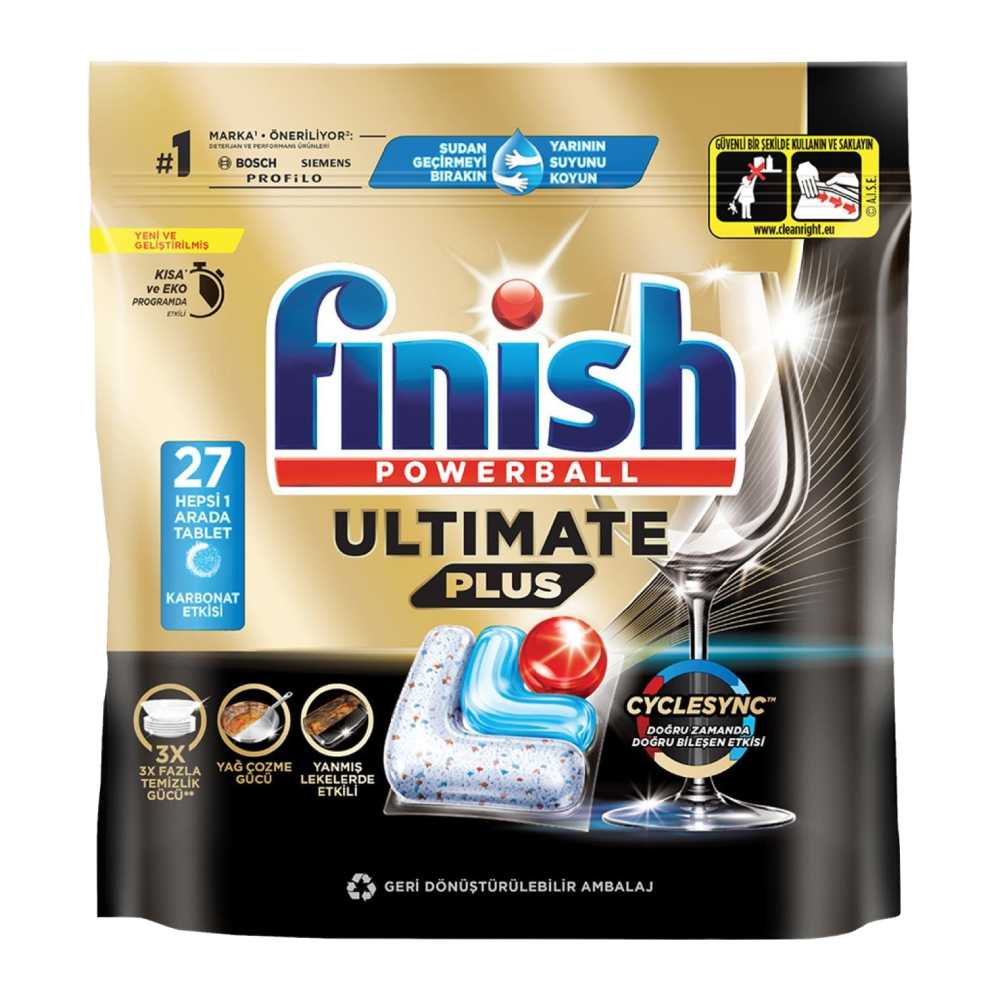 قرص ماشین ظرفشویی Finish سری Powerball مدل Ultimate Plus بسته 27 عددی مدل 1
