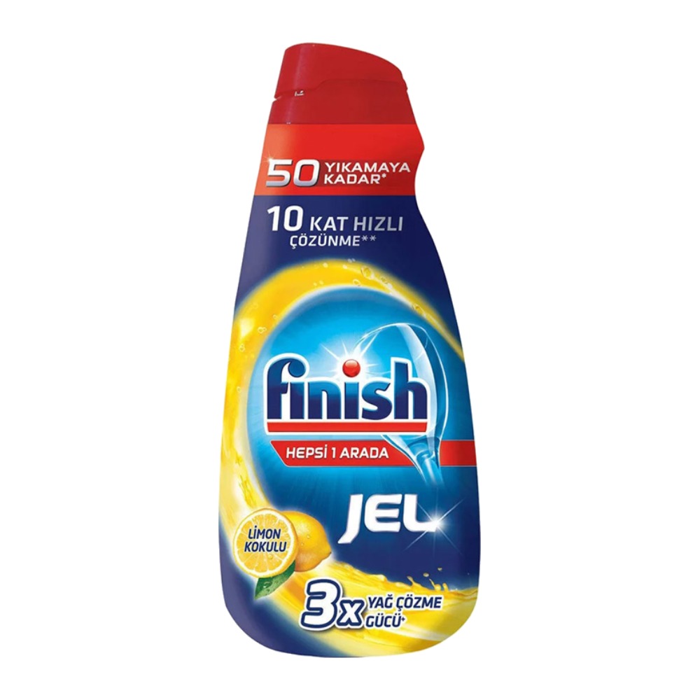 ژل ماشین ظرفشویی فینیش Finish مدل Limon Kokulu رایحه لیمو حجم 1000 میل مدل 1