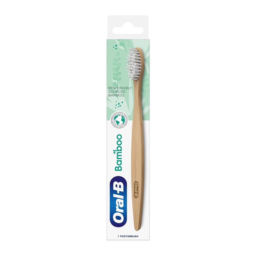 مسواک اورال بی Ora-B مدل Bamboo ساخته شده از چوب بامبو بسته 1 عددی مدل 1